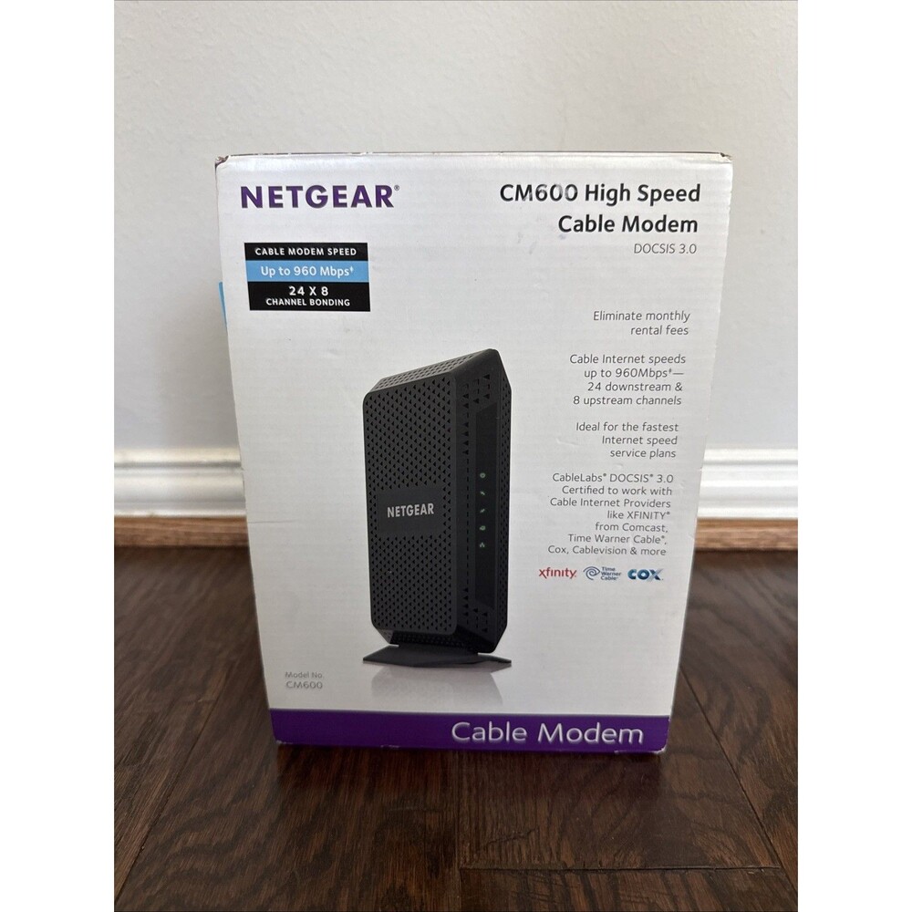 Netgear CM600 High Speed Cable Modem 24x8 DOCSIS 3.0